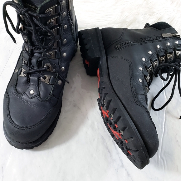 Milwaukee Other - Milwaukee Men Black Leather Piston Moto Boots